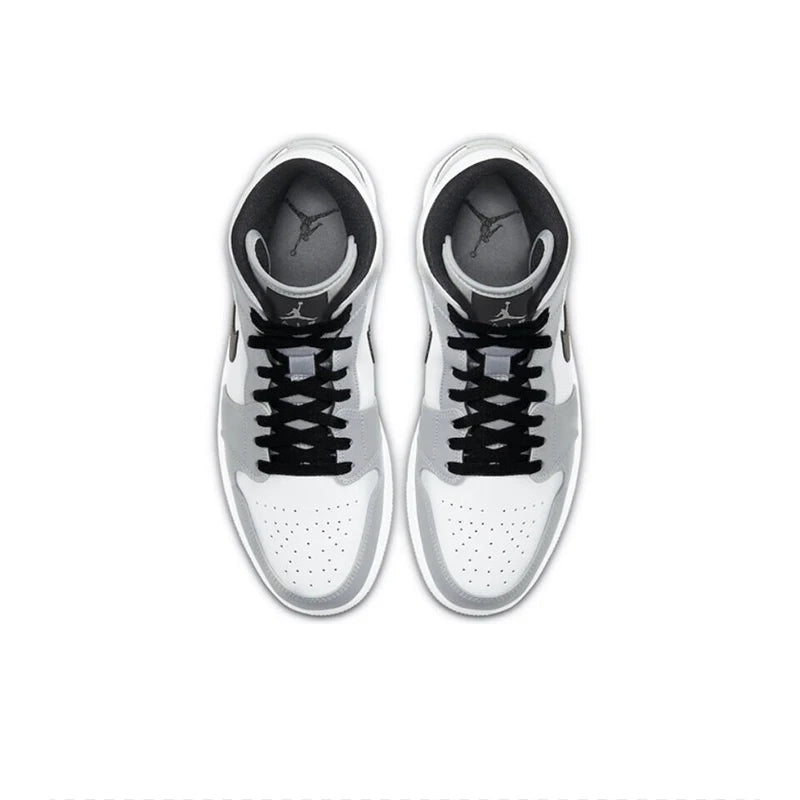 Original Air Jordan 1 Mid gold and black Retro Classic Basketball Sneakers Shoes