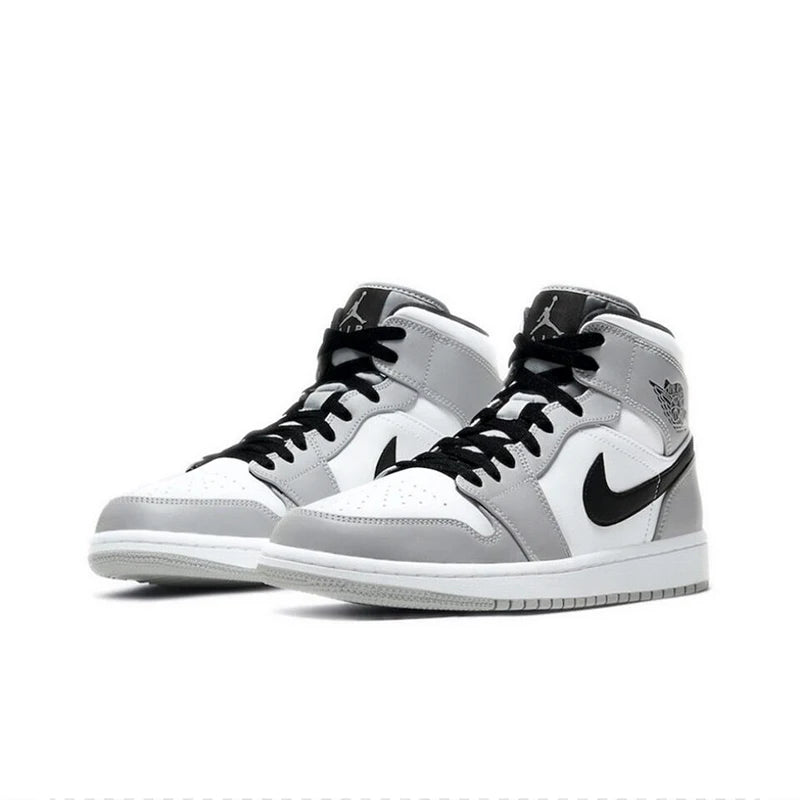 Original Air Jordan 1 Mid gold and black Retro Classic Basketball Sneakers Shoes