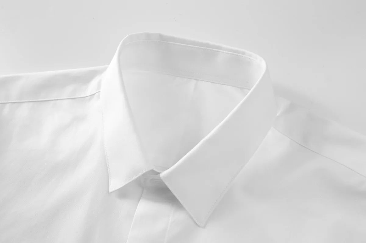 2024 New Letter Printing Men's Slim Fit Fashion Shirt Cotton Top European and American Elements Men's Wear