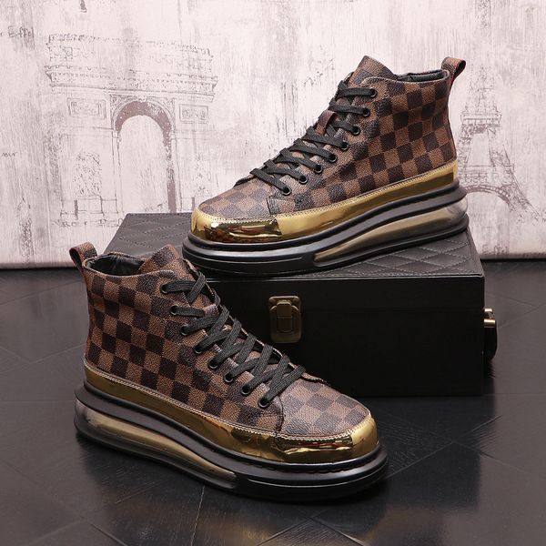 Luxury Driving Men Flat Boots Dress Shoes Zapatillas Hombre Fashion Pu Casual Sequins Love