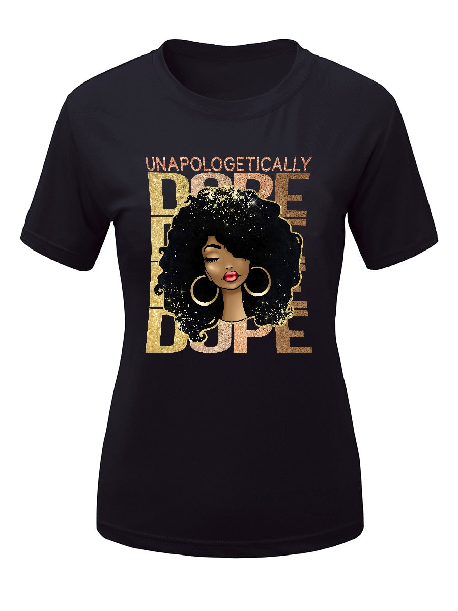 LW Plus Size T-shirt Letter Figure Print T-shirt Women Short Sleeve O Neck Loose Tshirt Summer Women Shirt Casual Skinny Tshirt