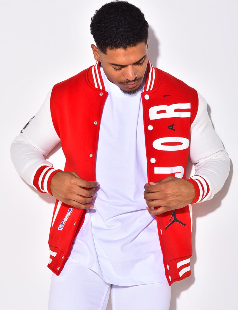 Men's Letter Printed Jacket Coat Men's Y2K Street Hip-Hop Retro Baseball Uniform Couple Casual Sports All-Match Jacket Top