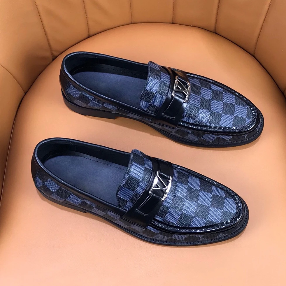 Louis Vuitton Blue Leather Dress Shoes – richbratt10