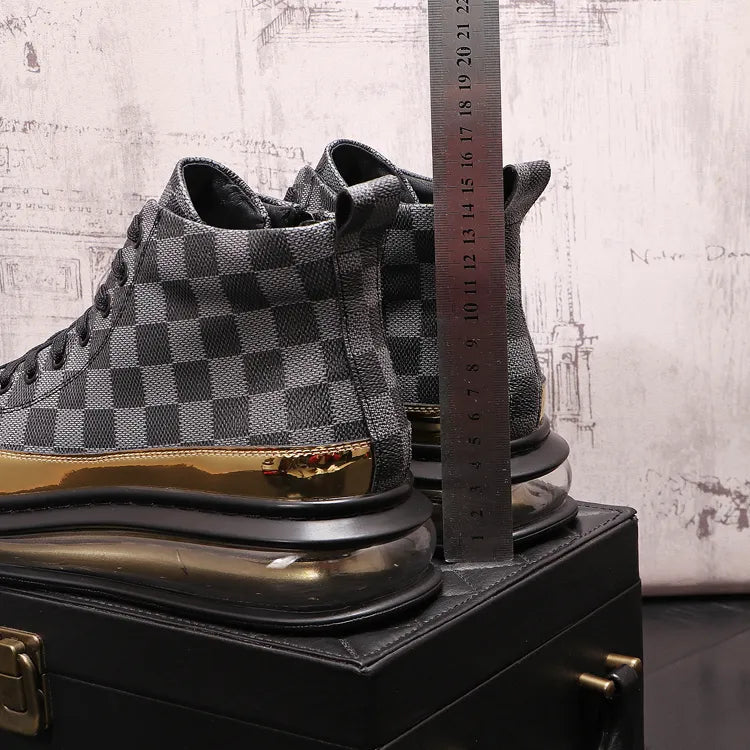 Luxury Driving Men Flat Boots Dress Shoes Zapatillas Hombre Fashion Pu Casual Sequins Love