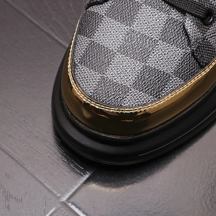 Luxury Driving Men Flat Boots Dress Shoes Zapatillas Hombre Fashion Pu Casual Sequins Love