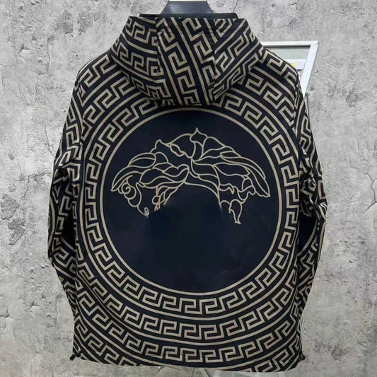 Casual Men Jacket Medusa Printed Zippered Hooded Jackets Designer Sweatshirt Mens Cardigan Coat Hip Hop Windbreak Loose Reversible