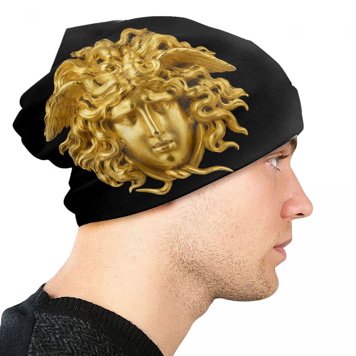Halloween Snake Hair Greek Mythology Medusa Head Skullies Beanies Caps Streetwear Winter Warm Knit Hat Adult Unisex Bonnet Hats